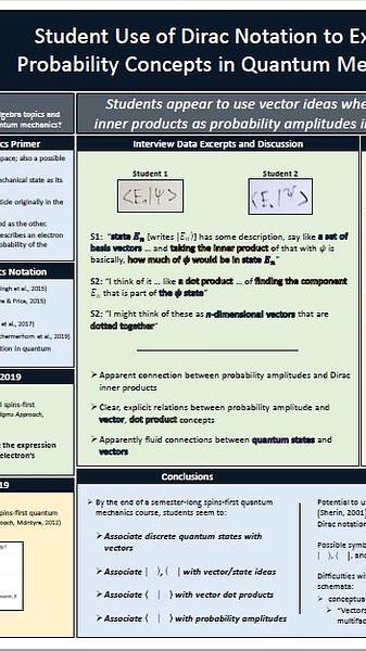 Student Use of Dirac Notation to Express Probability Concepts in Quantum Mechanics