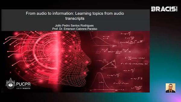 From audio to information: Learning topics from audiotranscripts