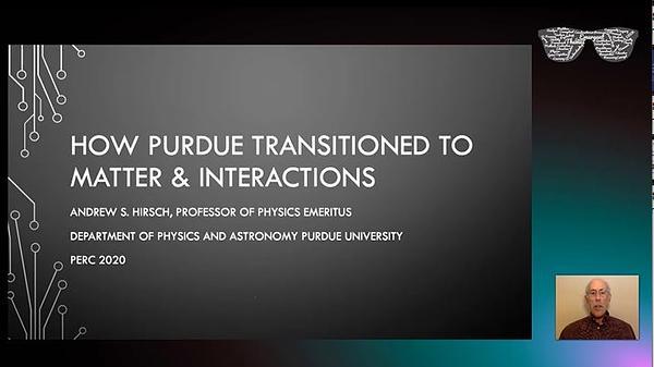How Purdue transitioned to Matter & Interactions