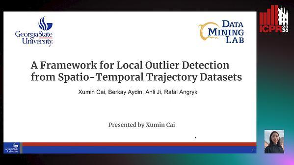 A Framework for Local Outlier Detection from Spatio-Temporal Trajectory Datasets