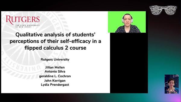 Qualitative analysis of students' perceptions of their self-efficacy in a flipped integral calculus course (PERC)