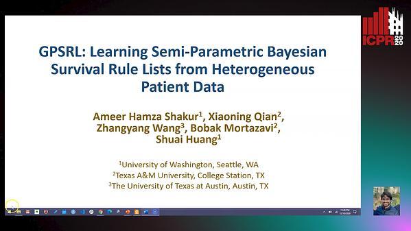 GPSRL: Learning Semi-Parametric Bayesian Survival Rule Lists from Heterogeneous Patient Data