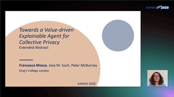 Towards a Value-driven Explainable Agent for Collective Privacy