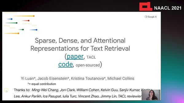 Sparse, Dense, and Attentional Representations for Text Retrieval