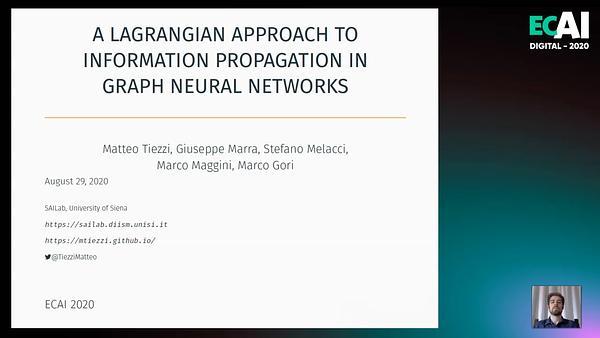 A Lagrangian Approach to Information Propagation in Graph Neural Networks