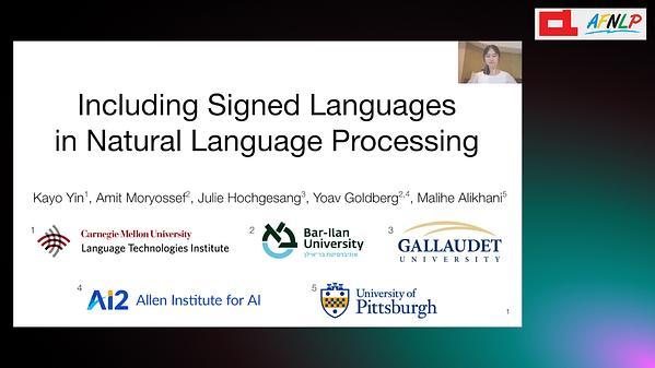 Including Signed Languages in Natural Language Processing
