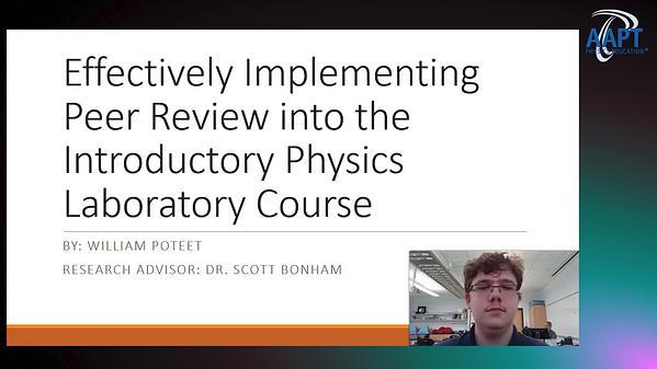 Effectively Implementing Peer Review into the Introductory Physics Laboratory Course