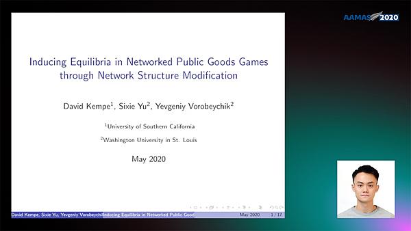 Inducing Equilibria in Networked Public Goods Games through Network Structure Modification