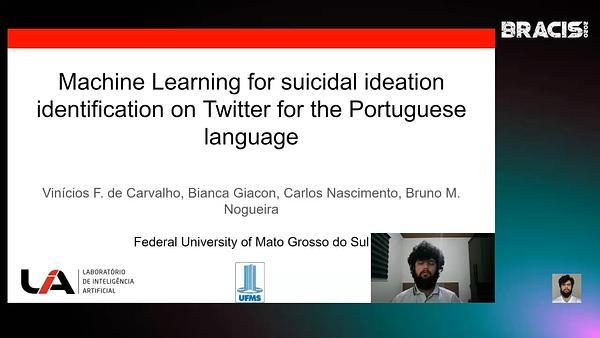 Machine learning for suicidal ideation identification on Twitter for the Portuguese language