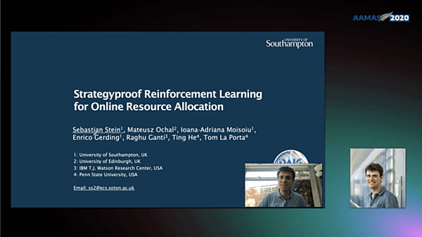 Strategyproof Reinforcement Learning for Online Resource Allocation