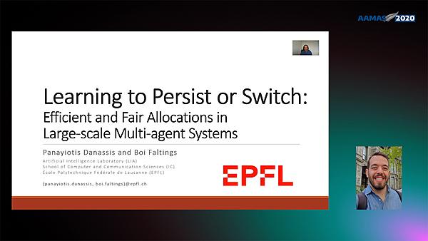 Learning to Persist or Switch: Efficient and Fair Allocations in Large-scale Multi-agent Systems