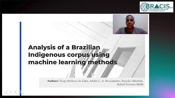 Analysis of a Brazilian Indigenous corpus using machine learning methods