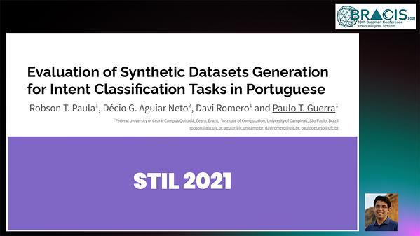 Evaluation of Synthetic Datasets Generation for Intent Classification Tasks in Portuguese
