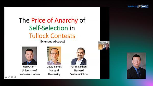 The Price of Anarchy of Self-Selection in Tullock Contests