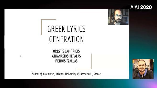 Greek Lyrics Generation