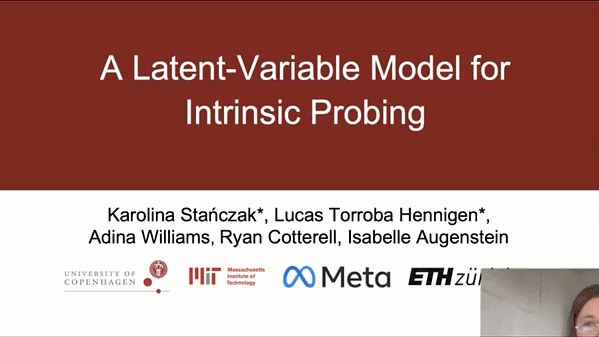 A Latent-Variable Model for Intrinsic Probing