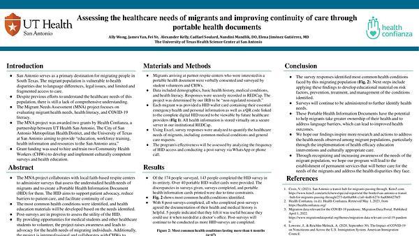 Assessing the healthcare needs of migrants and improving continuity of care through portable health documents