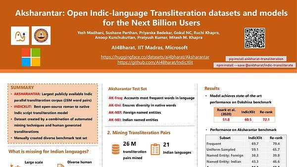 Aksharantar: Open Indic-language Transliteration datasets and models for the Next Billion Users