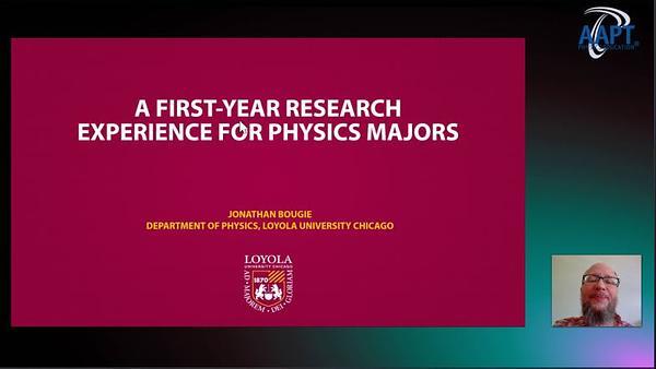 A First-Year Research Experience for Physics Majors